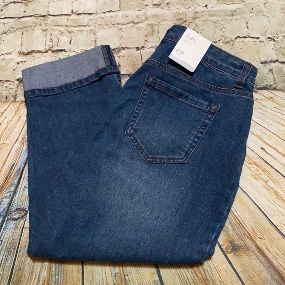 Style & Co Curvy Capri Denim Jeans Petite Size 8P petite